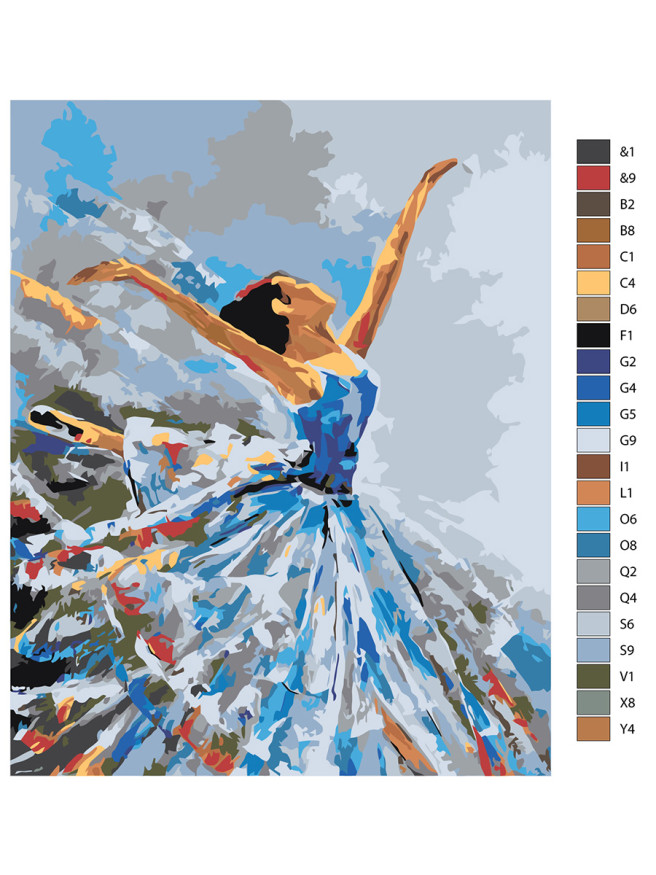 Картина по номерам &amp;quot;Изящный танец&amp;quot;