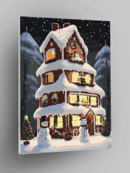 Raqamlar bo'yicha rasm " O'rmondagi kulba"