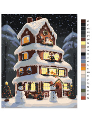 Raqamlar bo'yicha rasm " O'rmondagi kulba"