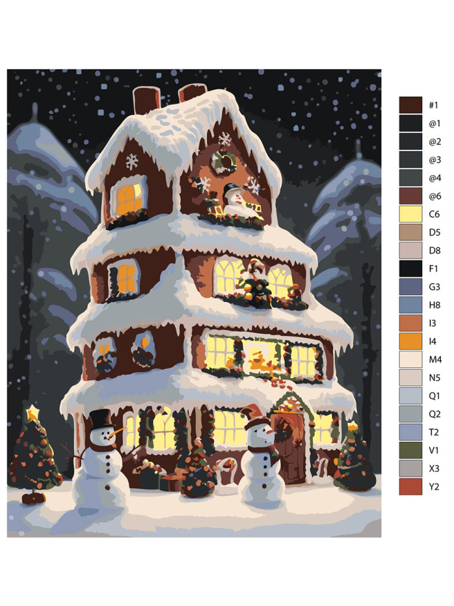 Raqamlar bo&amp;#039;yicha rasm &amp;quot; O&amp;#039;rmondagi kulba&amp;quot;