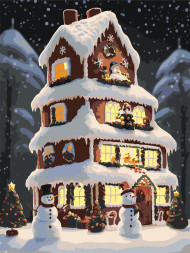 Raqamlar bo'yicha rasm " O'rmondagi kulba"