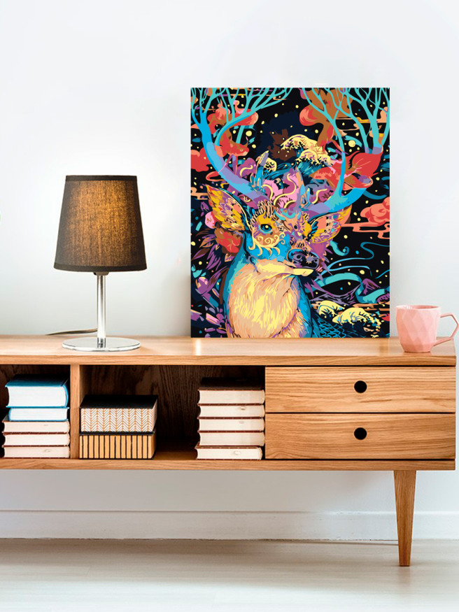 Raqamlar bo&amp;#039;yicha rasm &amp;quot;Rangbarang kiyik&amp;quot;