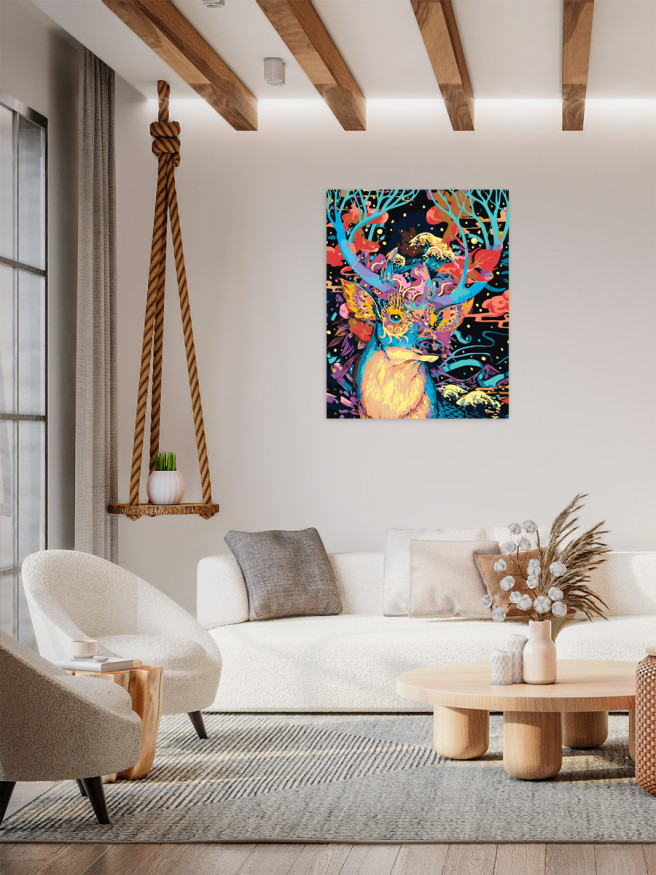 Raqamlar bo&amp;#039;yicha rasm &amp;quot;Rangbarang kiyik&amp;quot;