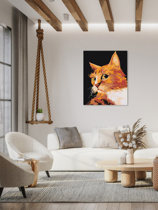 Raqamlar bo&amp;#039;yicha rasm &amp;quot;Zanjabil mushuk&amp;quot;