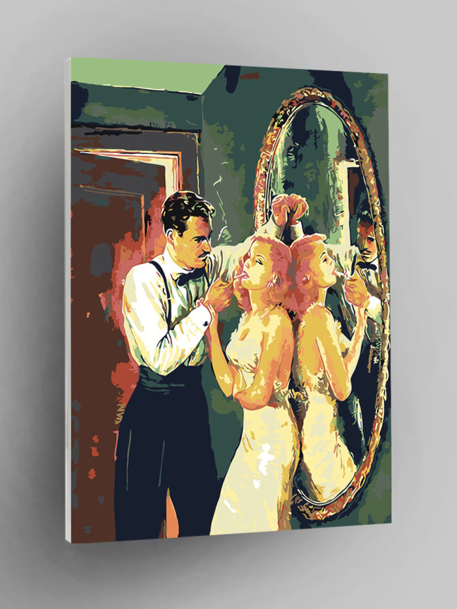 Raqamlar bo&amp;#039;yicha rasm &amp;quot;Oyna oldida juftlik&amp;quot;