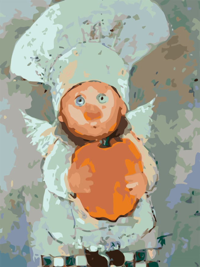 Картина по номерам &amp;quot;Девочка с крыльями&amp;quot;