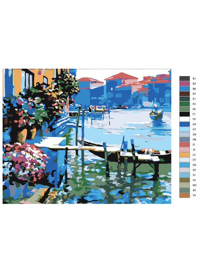 Картина по номерам &amp;quot;Лодка у дома&amp;quot;