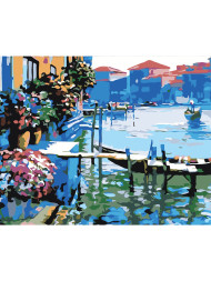 Картина по номерам &amp;quot;Лодка у дома&amp;quot;