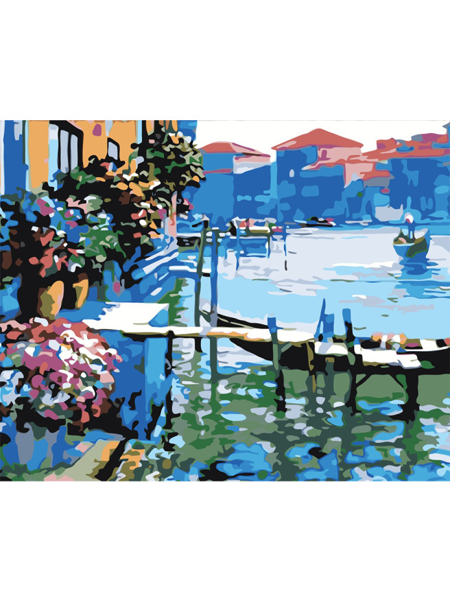 Картина по номерам &amp;quot;Лодка у дома&amp;quot;