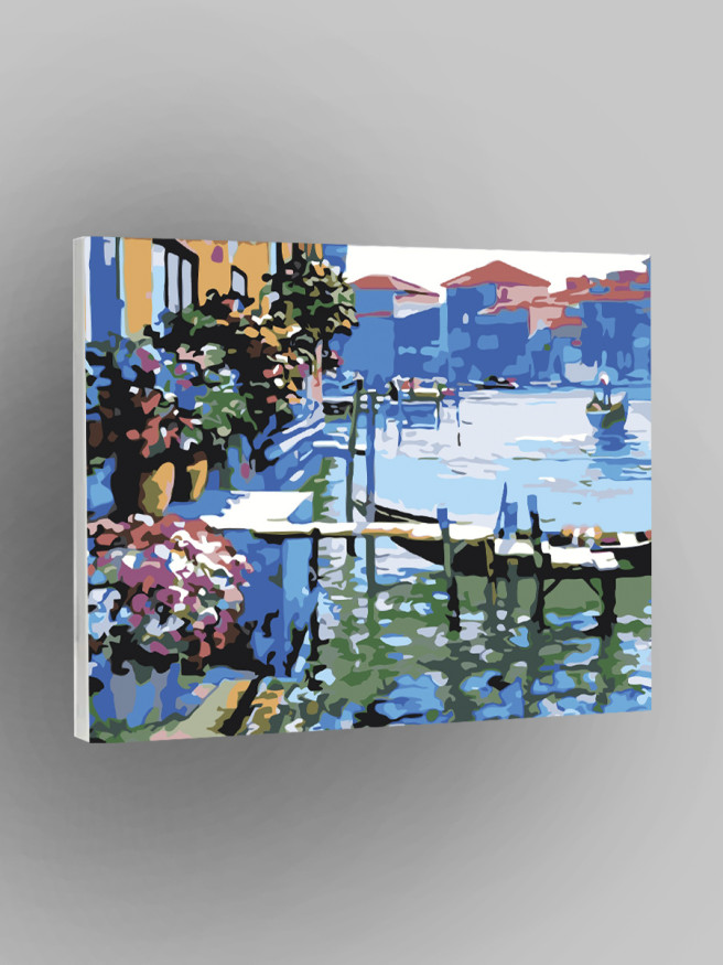 Картина по номерам &amp;quot;Лодка у дома&amp;quot;