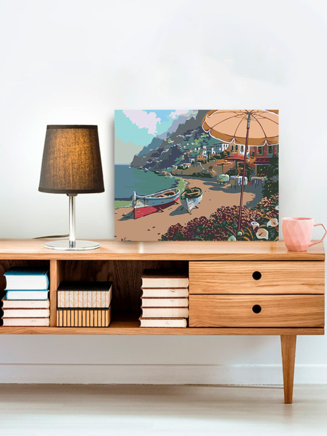 Картина по номерам &amp;quot;Пляж с цветами&amp;quot;