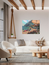 Картина по номерам &amp;quot;Пляж с цветами&amp;quot;