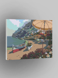 Картина по номерам &amp;quot;Пляж с цветами&amp;quot;