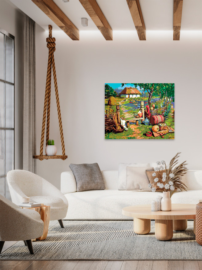 Картина по номерам &amp;quot;В деревне&amp;quot;