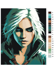 Картина по номерам &amp;quot;Красивая блондинка&amp;quot;