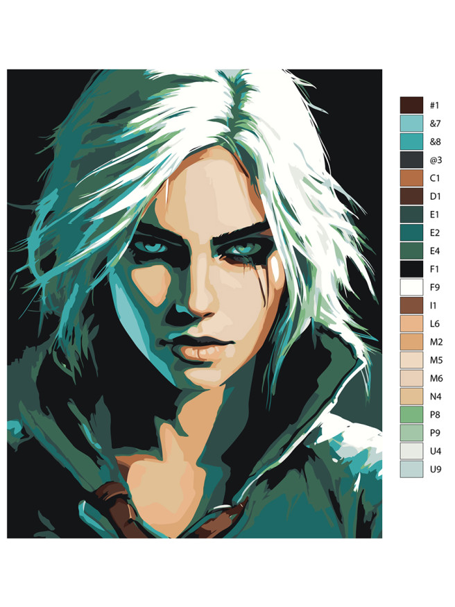 Картина по номерам &amp;quot;Красивая блондинка&amp;quot;