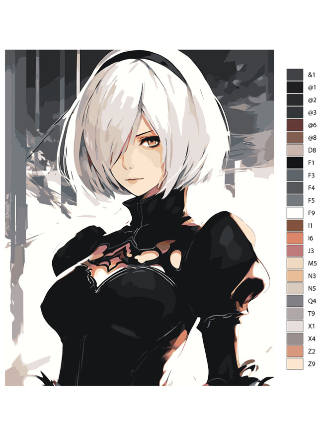 Картина по номерам &amp;quot;Блондинка в чёрном&amp;quot;