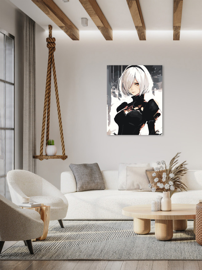 Картина по номерам &amp;quot;Блондинка в чёрном&amp;quot;