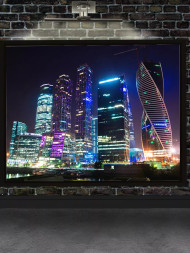 Постер на холсте &amp;quot;Ночные огни небоскрёбов&amp;quot;