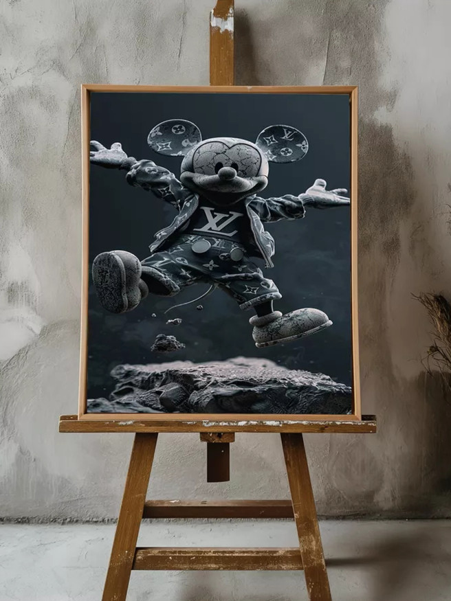 Постер на холсте &amp;quot;Стильный Микки в полёте&amp;quot;