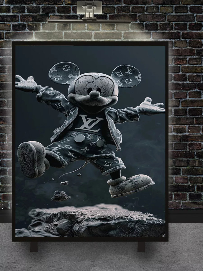 Постер на холсте &amp;quot;Стильный Микки в полёте&amp;quot;