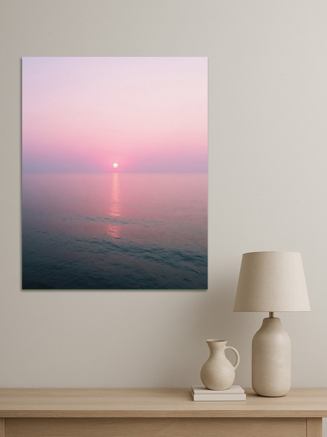 Holstga bosilgan poster &amp;quot;Quyosh botishi dengiz ustida&amp;quot;