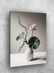 Постер на холсте &amp;quot;Лотос в минималистичной икебане&amp;quot;