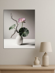 Постер на холсте &amp;quot;Лотос в минималистичной икебане&amp;quot;