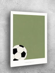 Holstga bosilgan poster "Minimalistik futbol to‘pi"