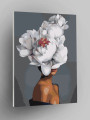 Картина по номерам &amp;quot;Девушка с белыми цветами&amp;quot;