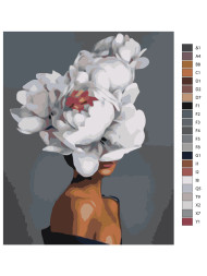 Raqamlar bo'yicha rasm "Oq gulli qiz"