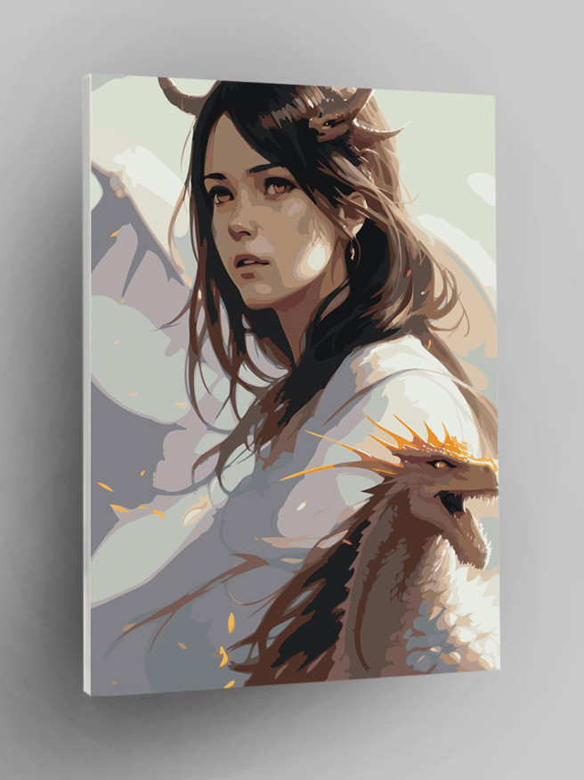 Raqamlar bo&amp;#039;yicha rasm &amp;quot;Ajdaho bilan qiz&amp;quot;