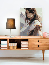 Картина по номерам &amp;quot;Девушка с драконом&amp;quot;