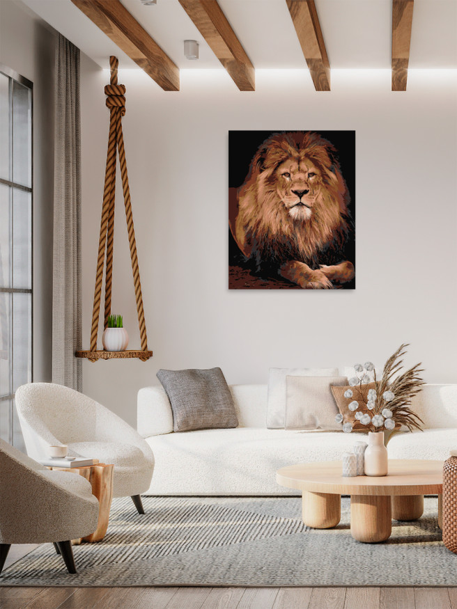 Raqamlar bo&amp;#039;yicha rasm &amp;quot;Jasur sher&amp;quot;