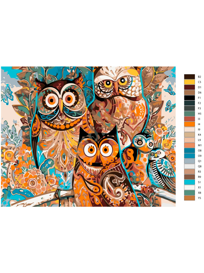 Raqamlar bo&amp;#039;yicha rasm &amp;quot;Ukkilar oilasi&amp;quot;