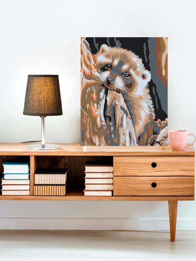 Raqamlar bo&amp;#039;yicha rasm &amp;quot;Charchagan rakun&amp;quot;