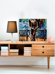 Картина по номерам &amp;quot;Поцелуй под дождём&amp;quot;