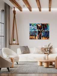 Картина по номерам &amp;quot;Поцелуй под дождём&amp;quot;