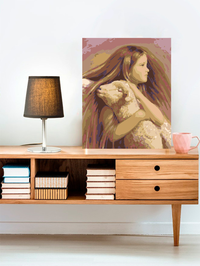 Raqamlar bo&amp;#039;yicha rasm &amp;quot;Qo&amp;#039;chqorli qiz&amp;quot;