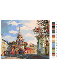 Картина по номерам "Церковь в городе"