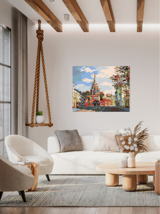 Картина по номерам &amp;quot;Церковь в городе&amp;quot;