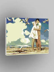 Raqamlar bo&#039;yicha rasm &quot;Sohilda sevib qolgan er-xotin&quot;