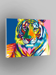 Raqamlar bo&#039;yicha rasm &quot;Rangli yo&#039;lbars&quot;