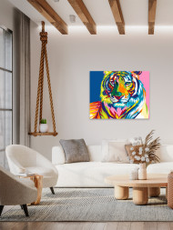 Raqamlar bo&#039;yicha rasm &quot;Rangli yo&#039;lbars&quot;