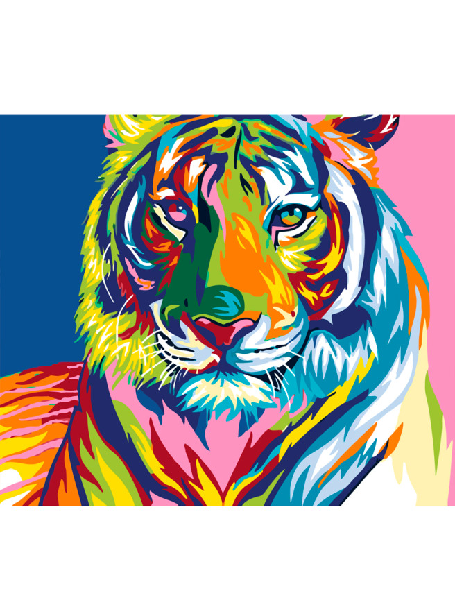 Raqamlar bo&amp;#039;yicha rasm &amp;quot;Rangli yo&amp;#039;lbars&amp;quot;