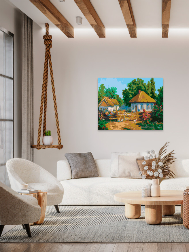 Картина по номерам &amp;quot;Домики в деревнях&amp;quot;
