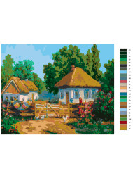 Картина по номерам &amp;quot;Домики в деревнях&amp;quot;