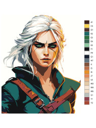 Картина по номерам &amp;quot;Воинственная блондинка&amp;quot;