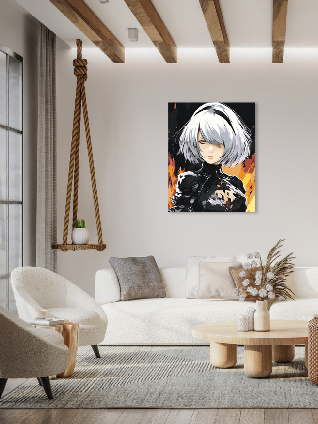 Raqamlar bo&amp;#039;yicha rasm &amp;quot;Yonayotgan sarg&amp;#039;ish&amp;quot;