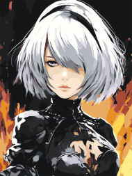 Картина по номерам &amp;quot;Блондинка в огне&amp;quot;